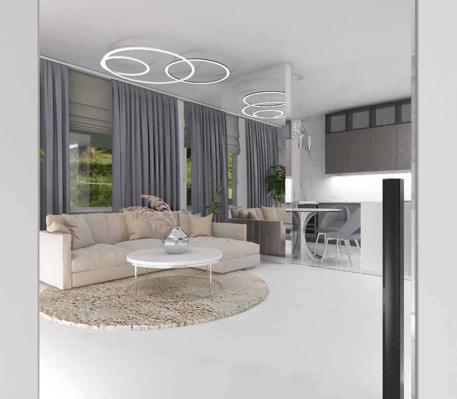 Проект 3х комнатной квартиры в современном стиле