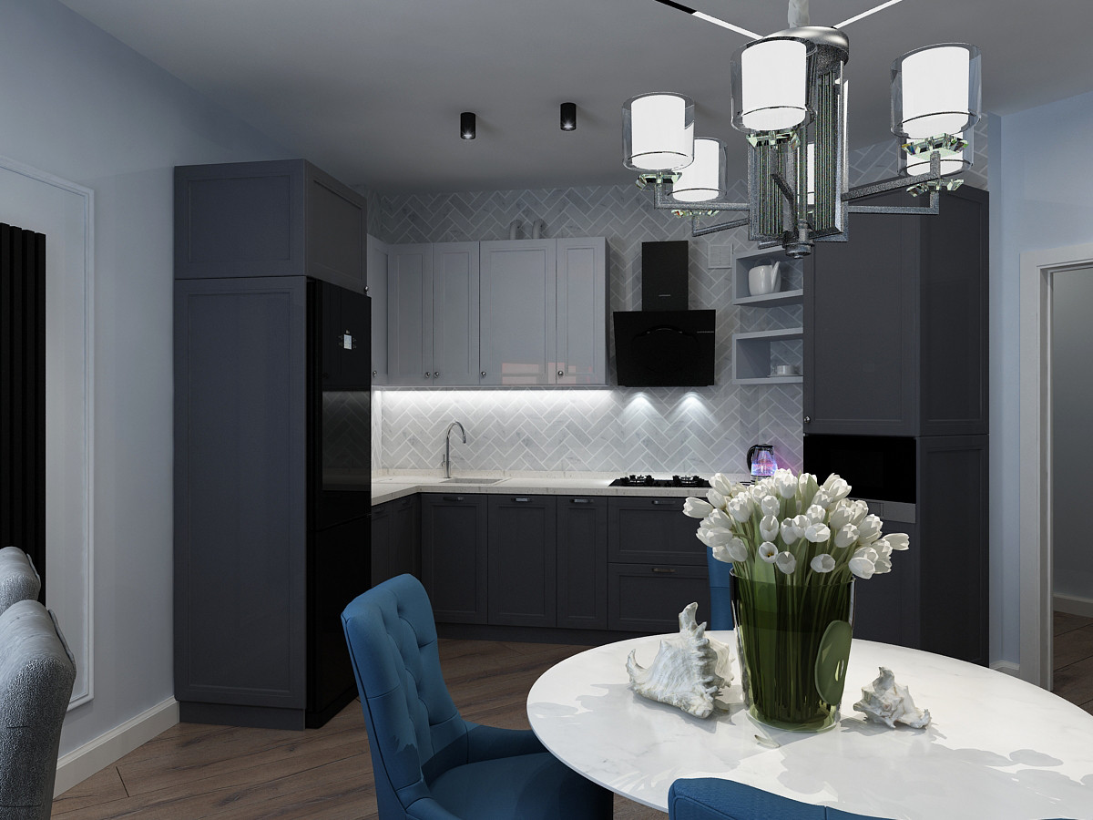 Квартира в современном стиле в разных вариантах исполнения