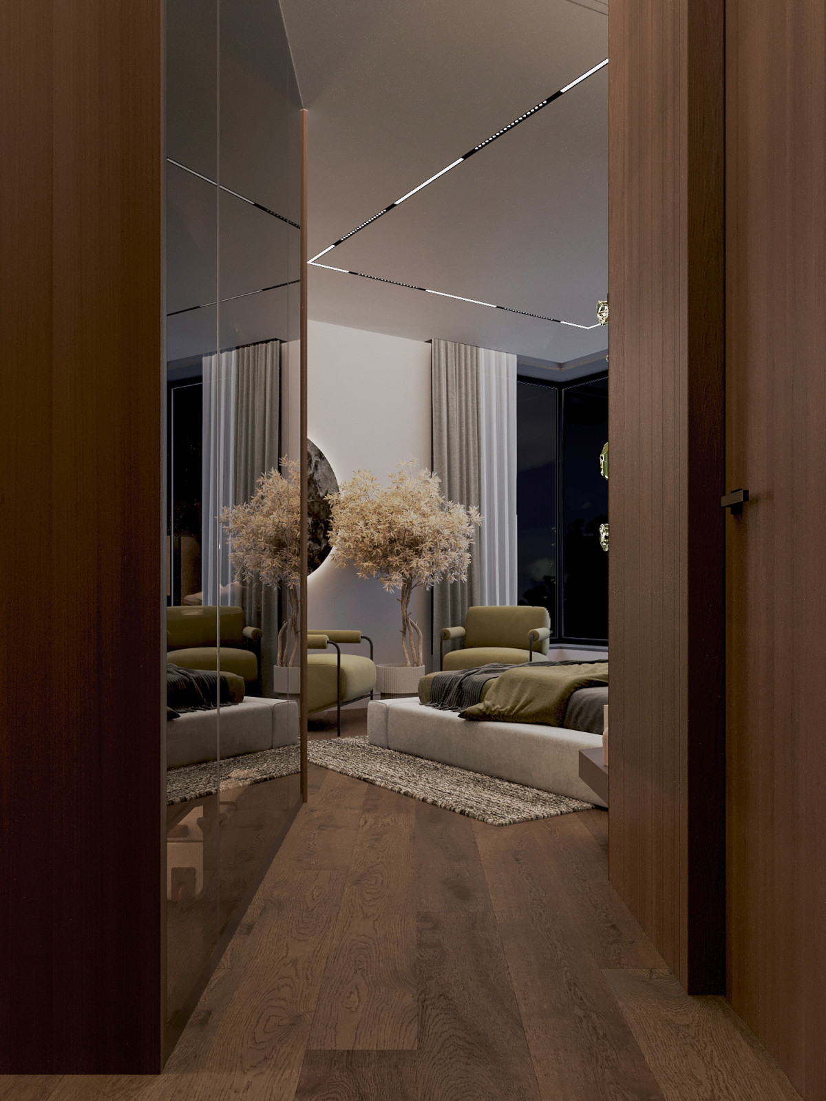 Загорожный Дом Мастер спальня