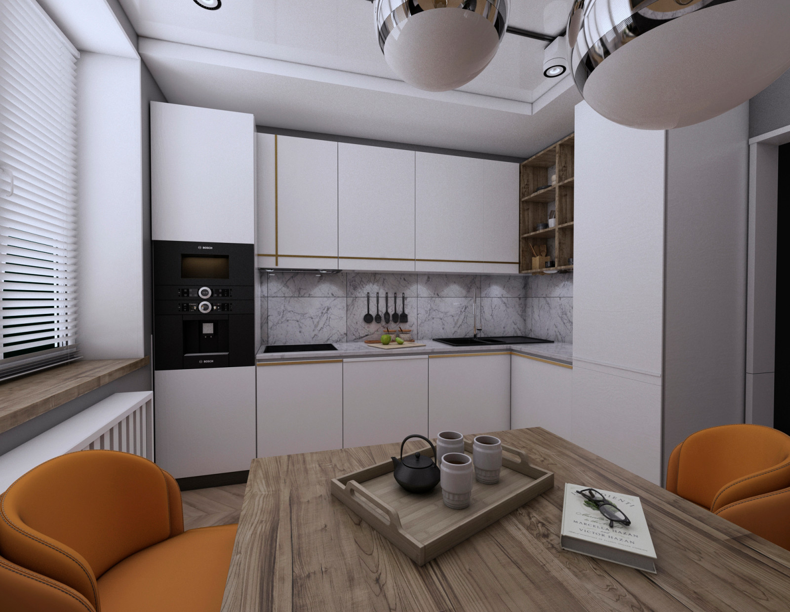 Обложка проекта: Кухня с яркими акцентами для молодой писательницы, жк Крылья