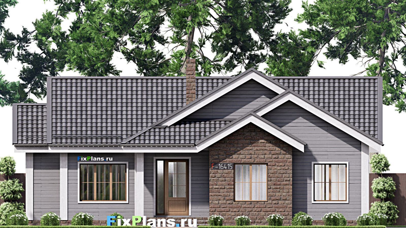 Проект одноэтажного дома 16х15м S150м2 F-16415