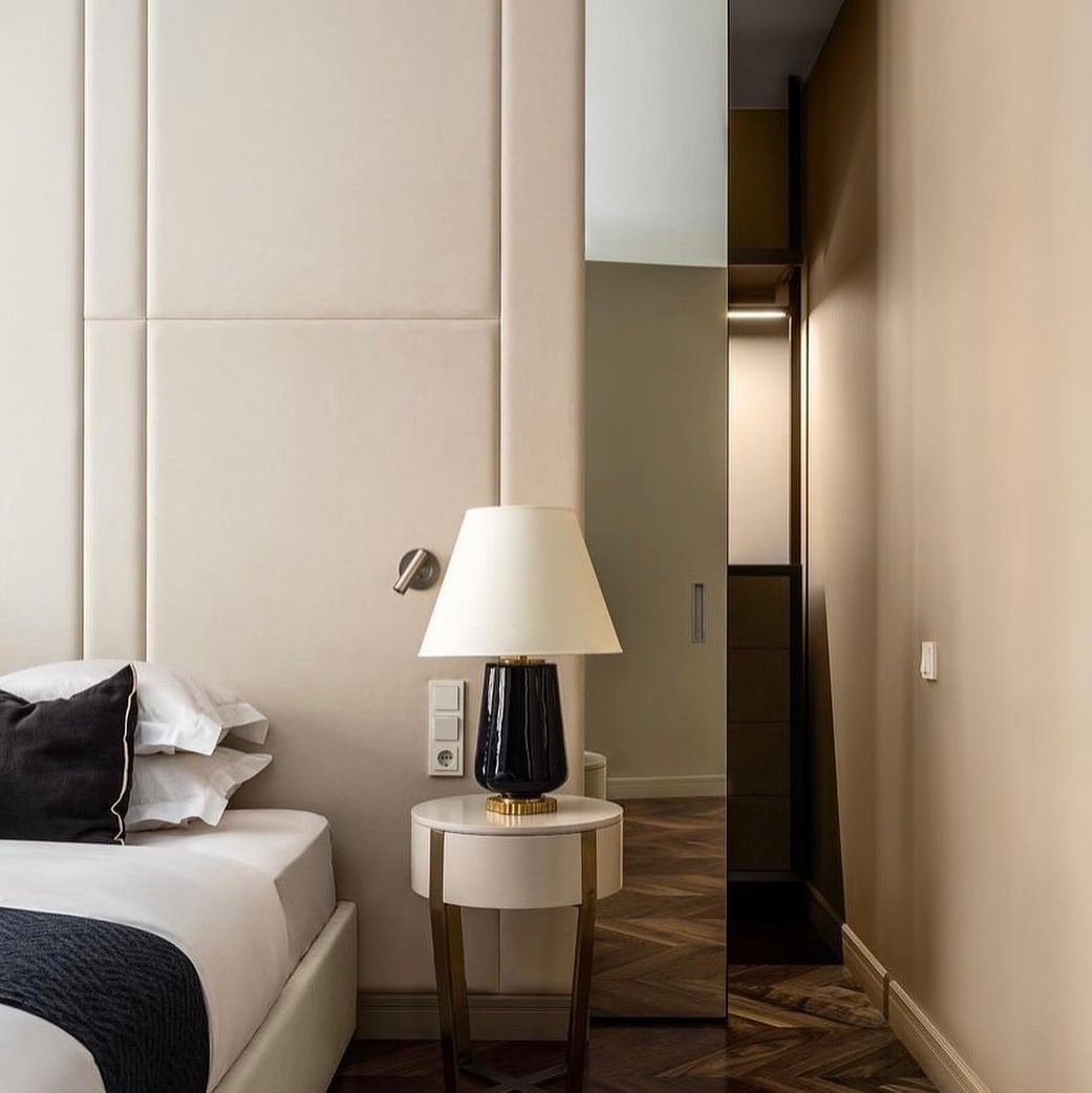 Мягкие стеновые панели в спальне