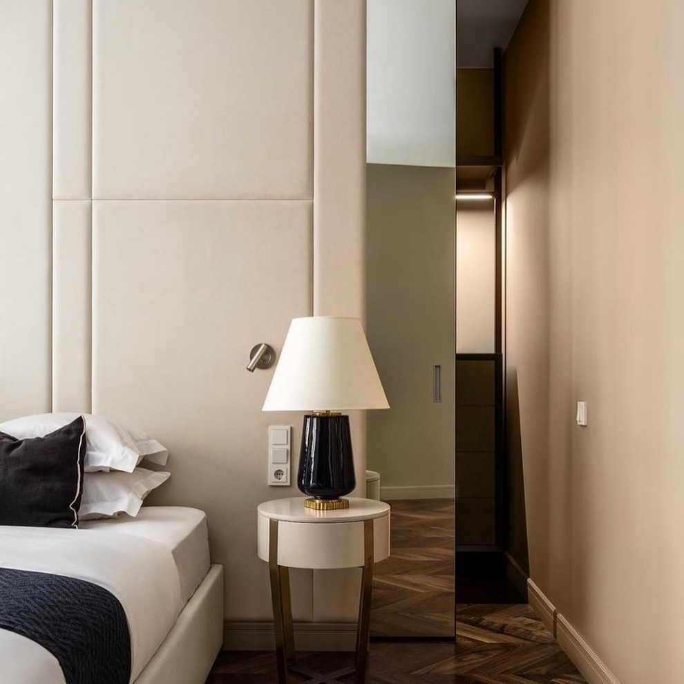 Мягкие стеновые панели в спальне