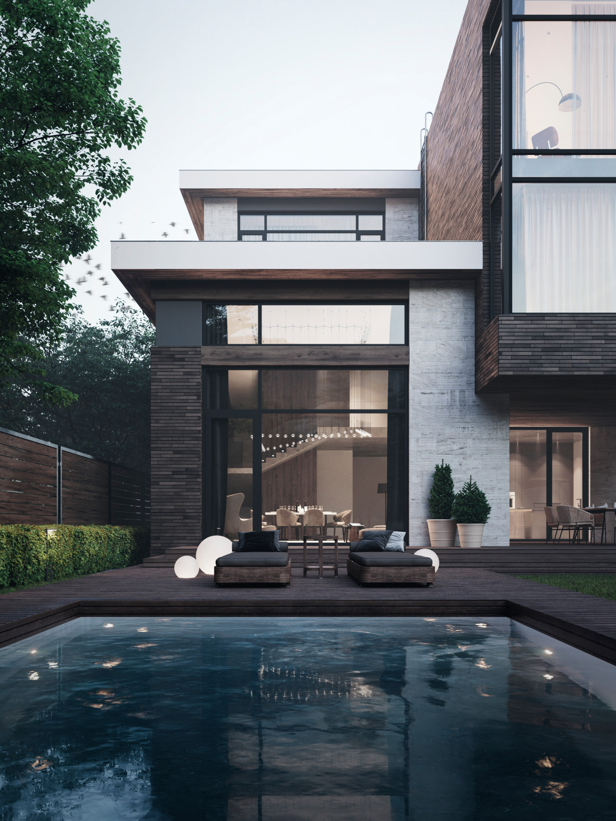 современный жилой дом с лифтом