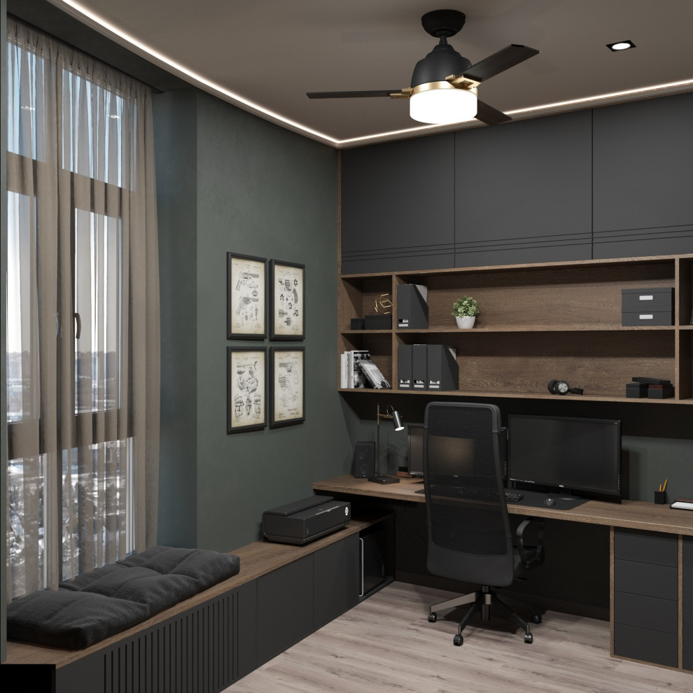 Домашний кабинет для мужчины 9,2м²