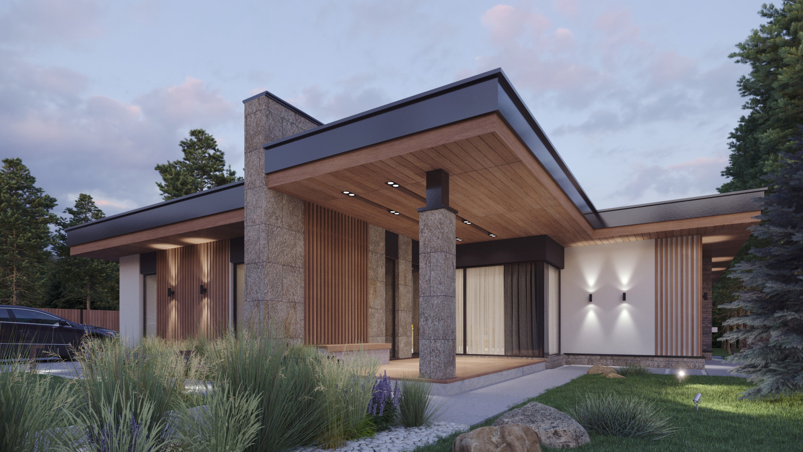 Проект дома для загородного отдыха в горах, Челябинская область