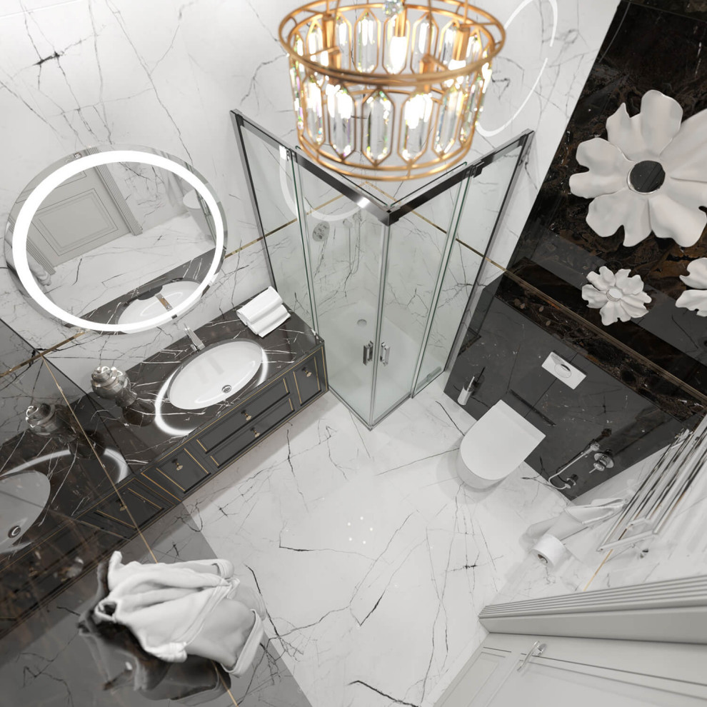 Дизайн интерьера одноэтажного жилого дома в стиле арт-деко