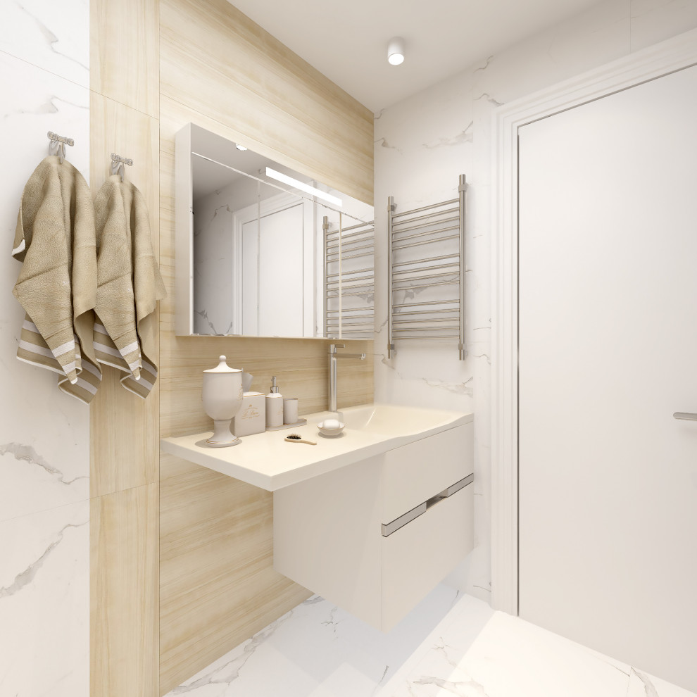 Санузел первого уровня квартиры