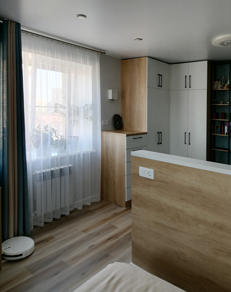 Двухкомнатная квартира с зонированием гостиной