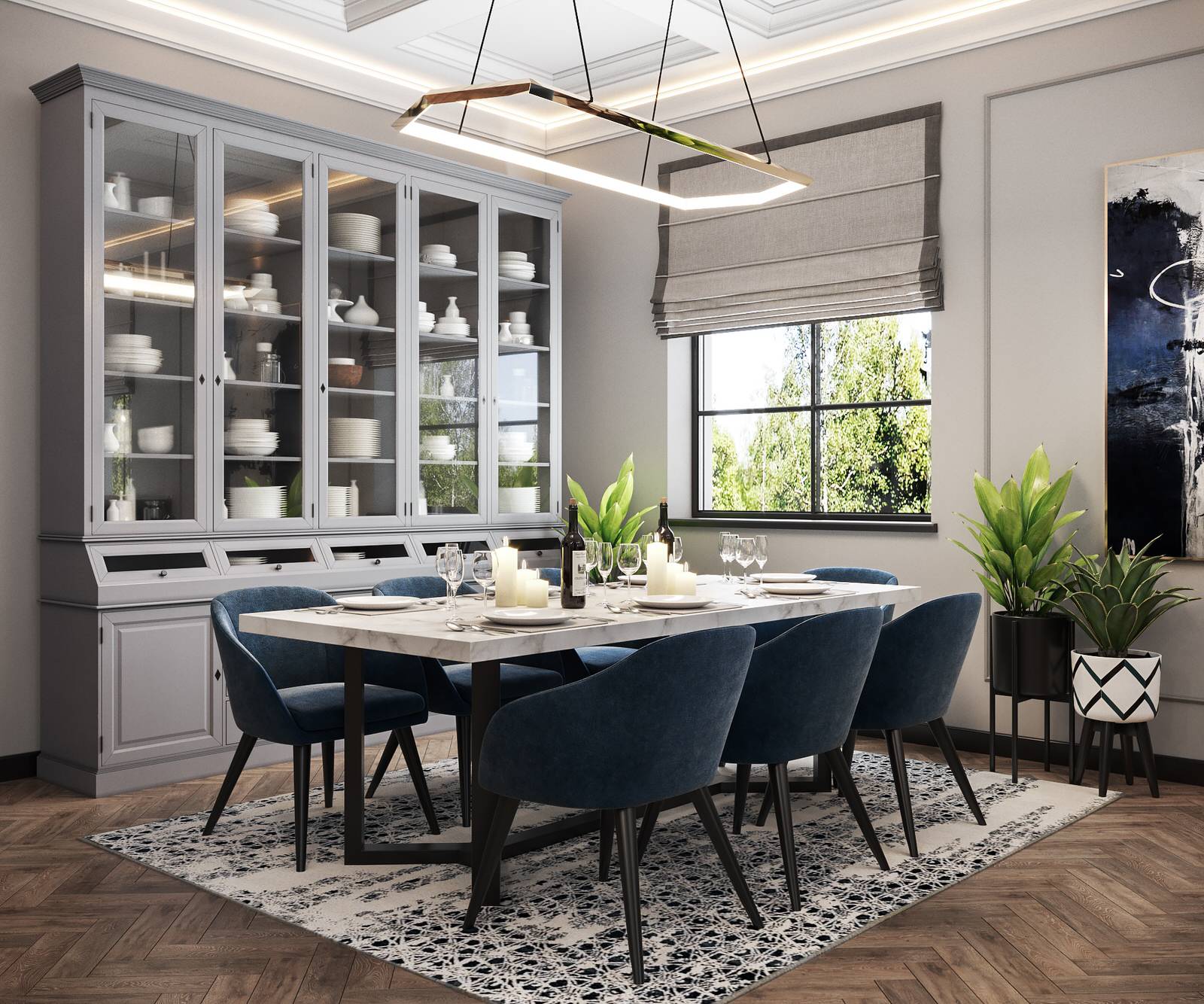 Частный дом в Санкт-Петербурге. Кухня-столовая