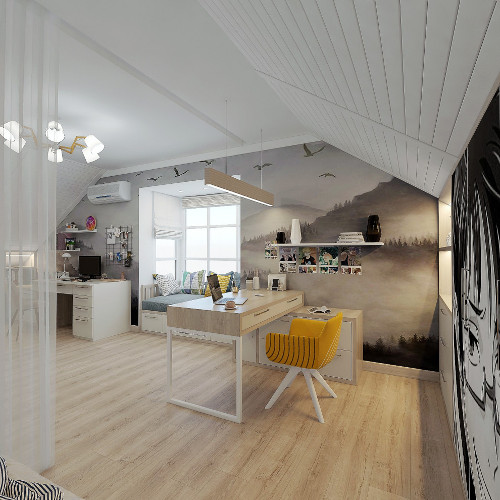 интерьер детсой и взрослой спален