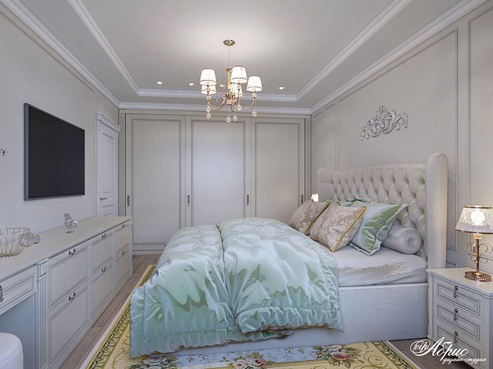 Дизайн интерьера двухкомнатной квартиры с кухней-гостиной (ул.Спартака)