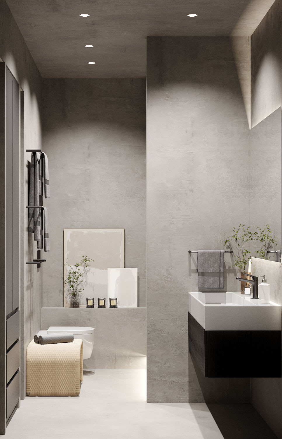 Лаконичный интерьер в элегантных оттенках серого и бежевого