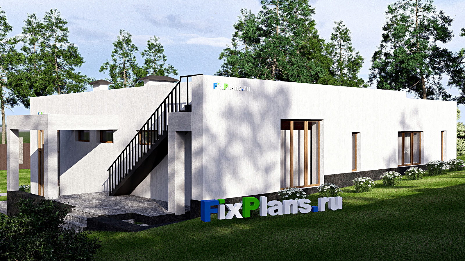 Проект одноэтажного дома 17х19м S228м2 F-15767