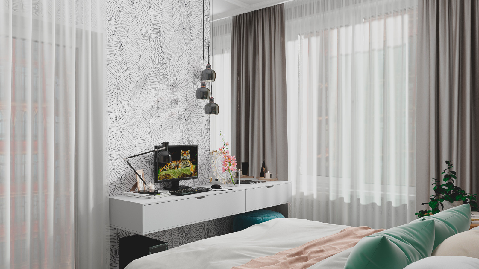 спальня для молодой пары