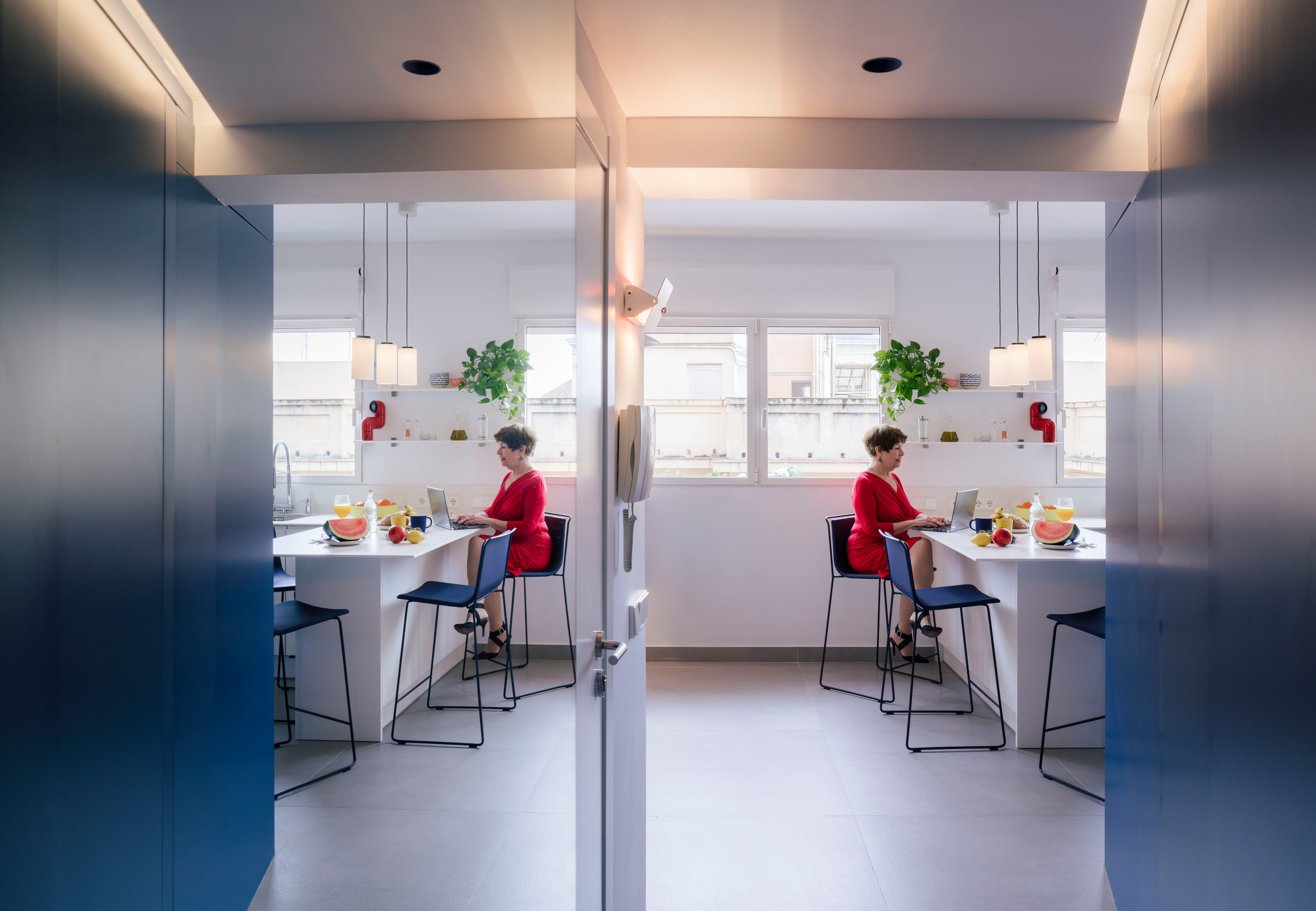 Houzz Испания: 40 кв.м — яркая квартира в центре Мадрида