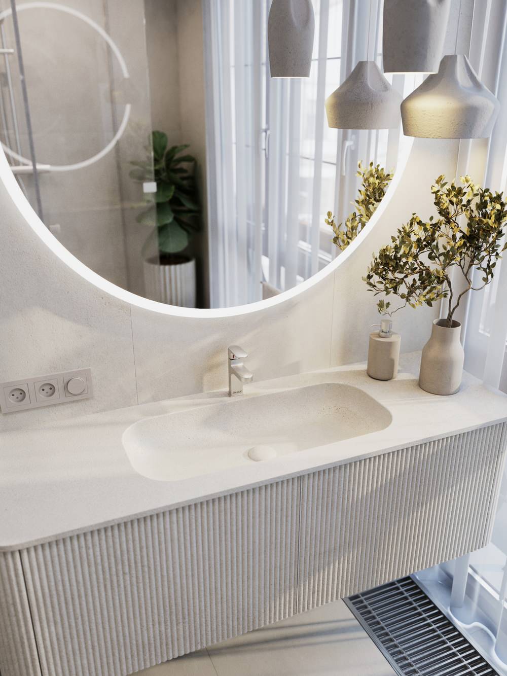 Мастер-ванная в стиле минимализм