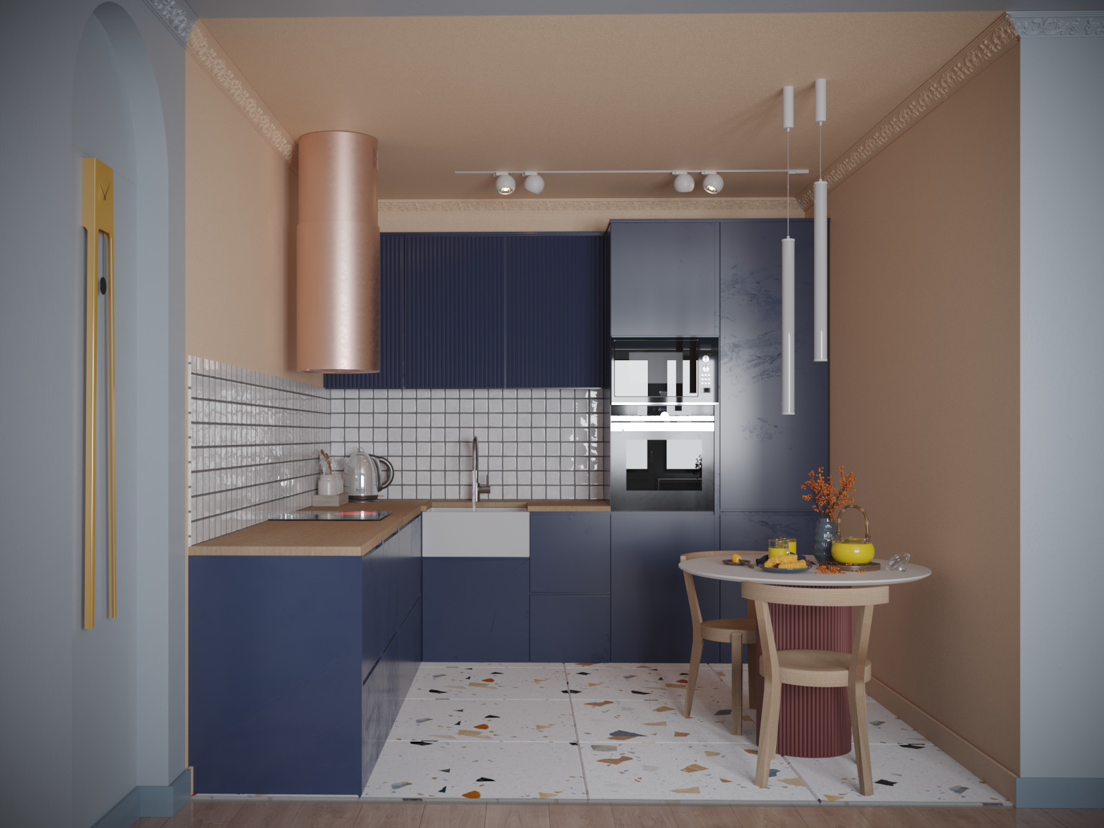Обложка проекта: Визуализация интерьера кухни