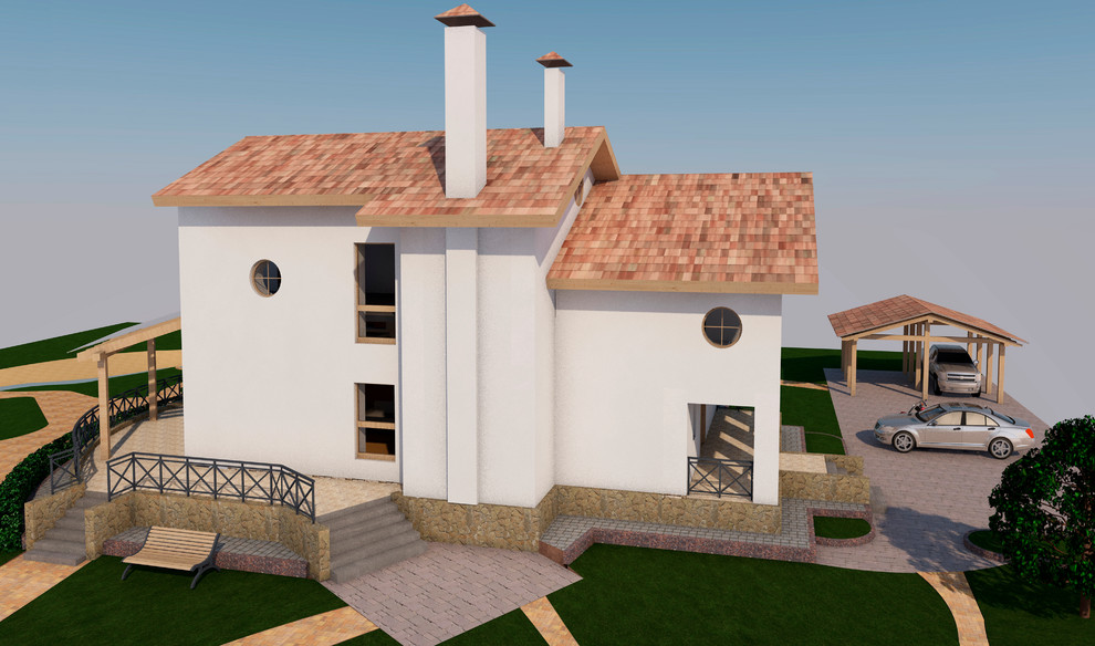 Обложка проекта: Коттедж для семьи со взрослыми детьми.