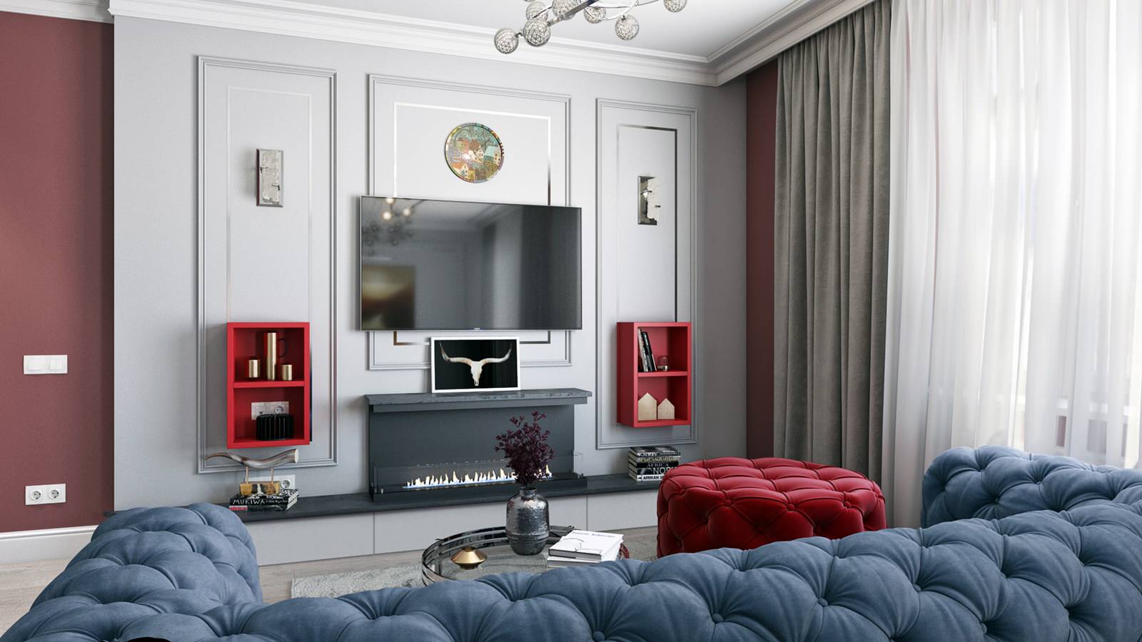 Интерьер квартиры в ЖК Wellton Park (95,7 кв.м.) "Палитра"