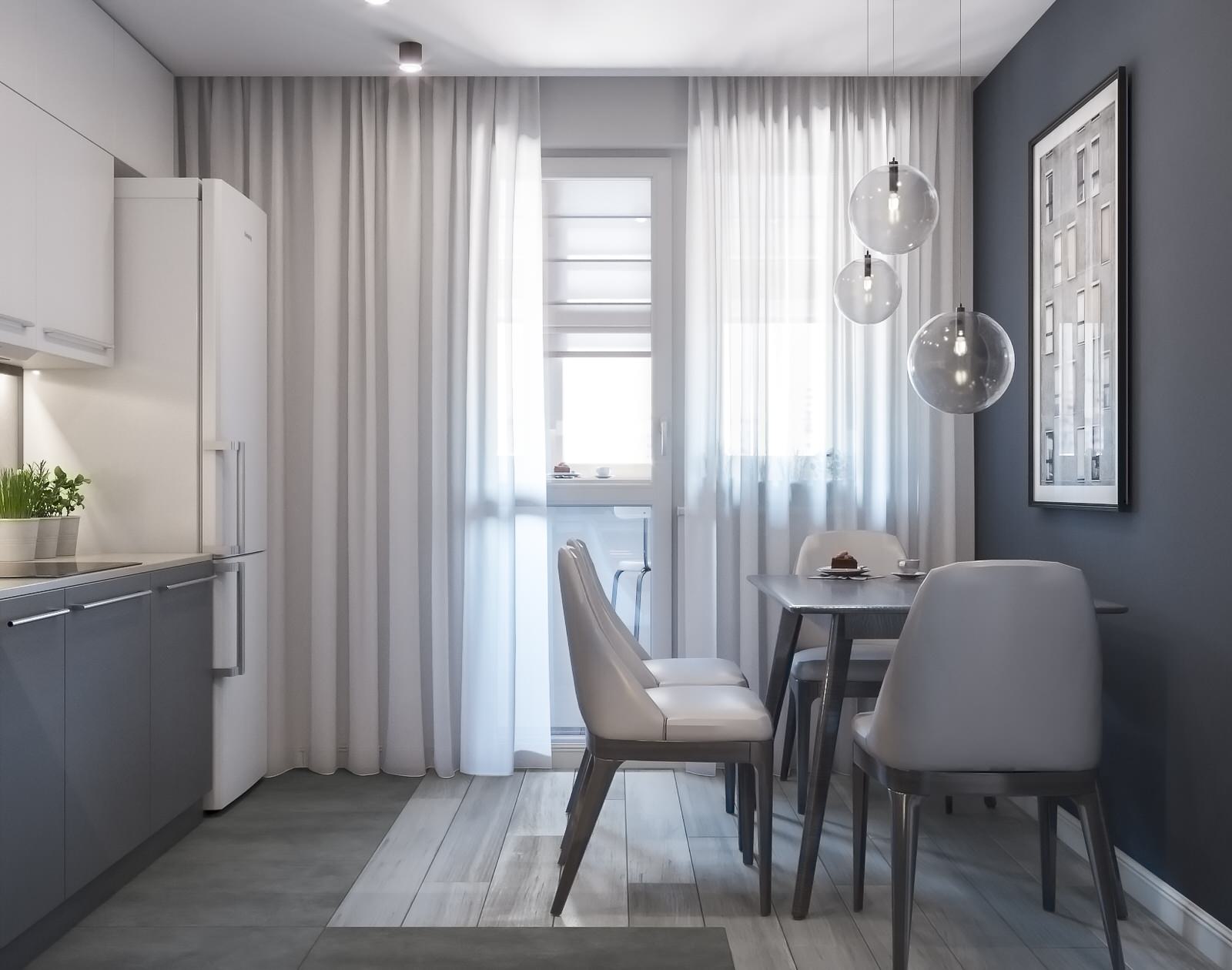 Однокомнатная квартира 35 квадратных метров в современном стиле