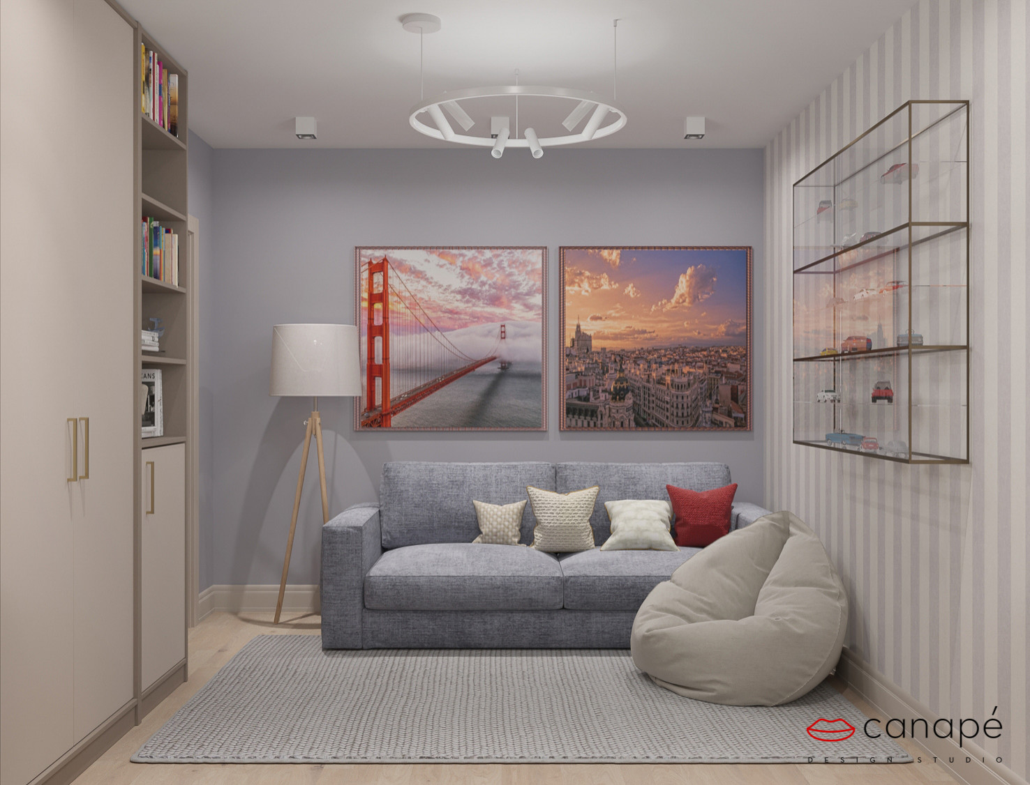 Нюансы синего и горчица