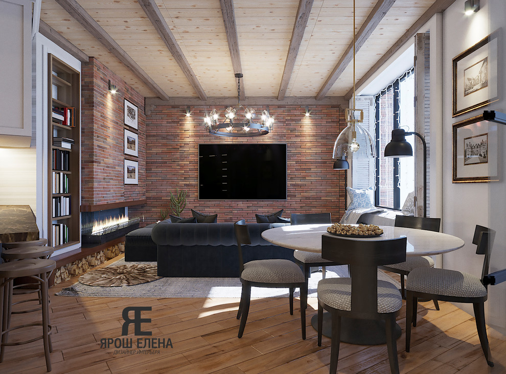 Обложка проекта: ИНТЕРЬЕР АПАРТАМЕНТОВ В СТИЛЕ LOFT