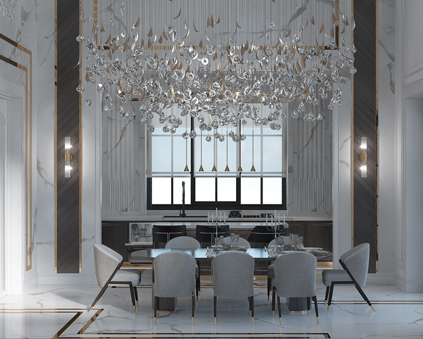 LUXURY KITCHEN\\DINING\\LIVING ROOMS