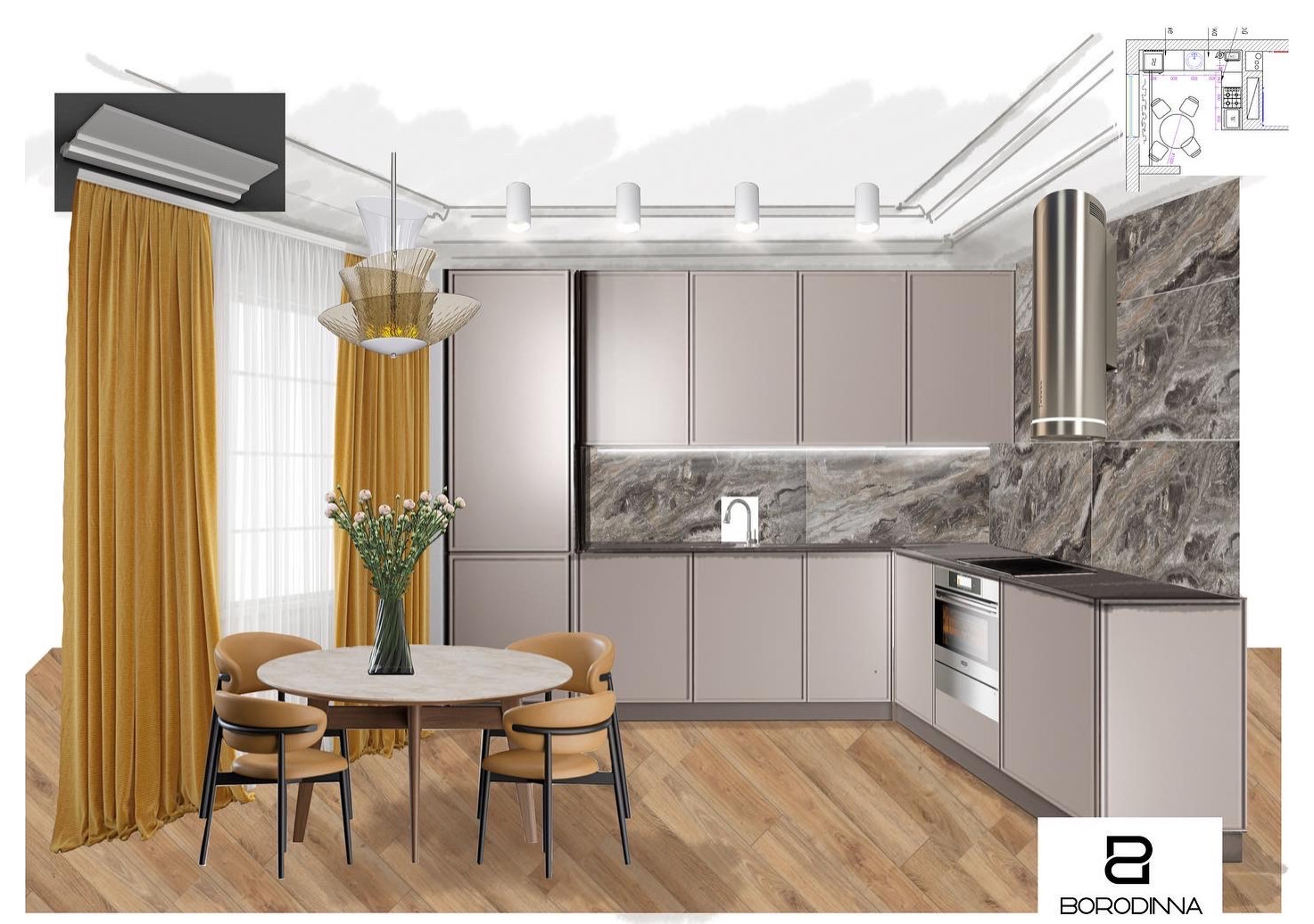 Смарт дизайн проект трёх комнатной квартиры