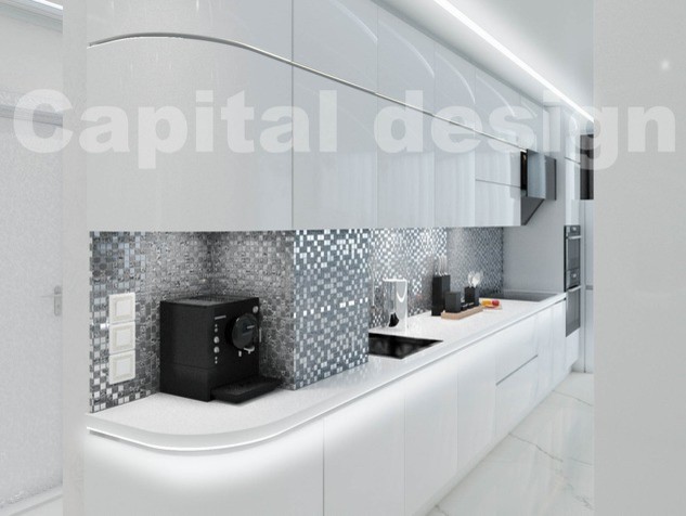 Светлая гостиная для молодой семьи