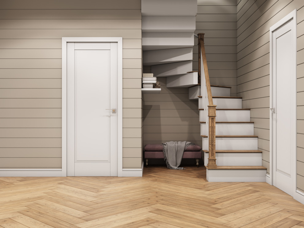 Дом в пудровых тонах