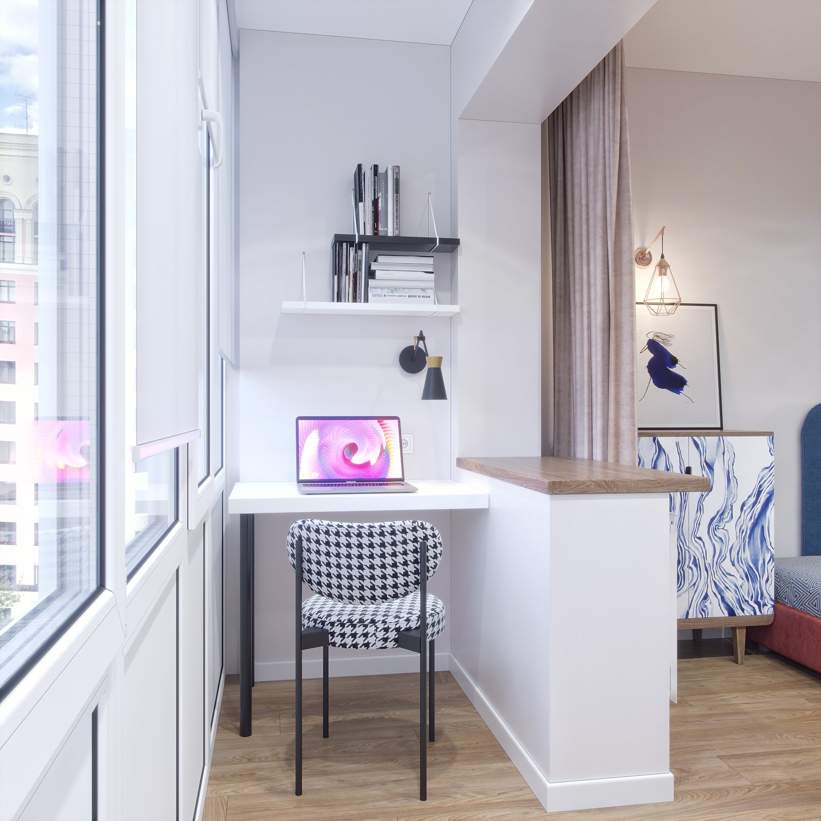 Яркая однушечка для молодой мамы с дочкой