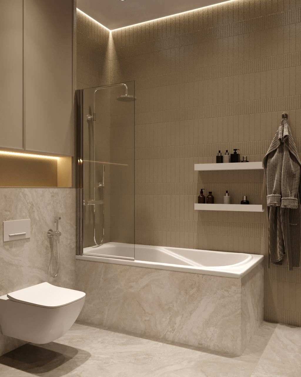 Обложка проекта: Современный интерьер в нюдовых тонах