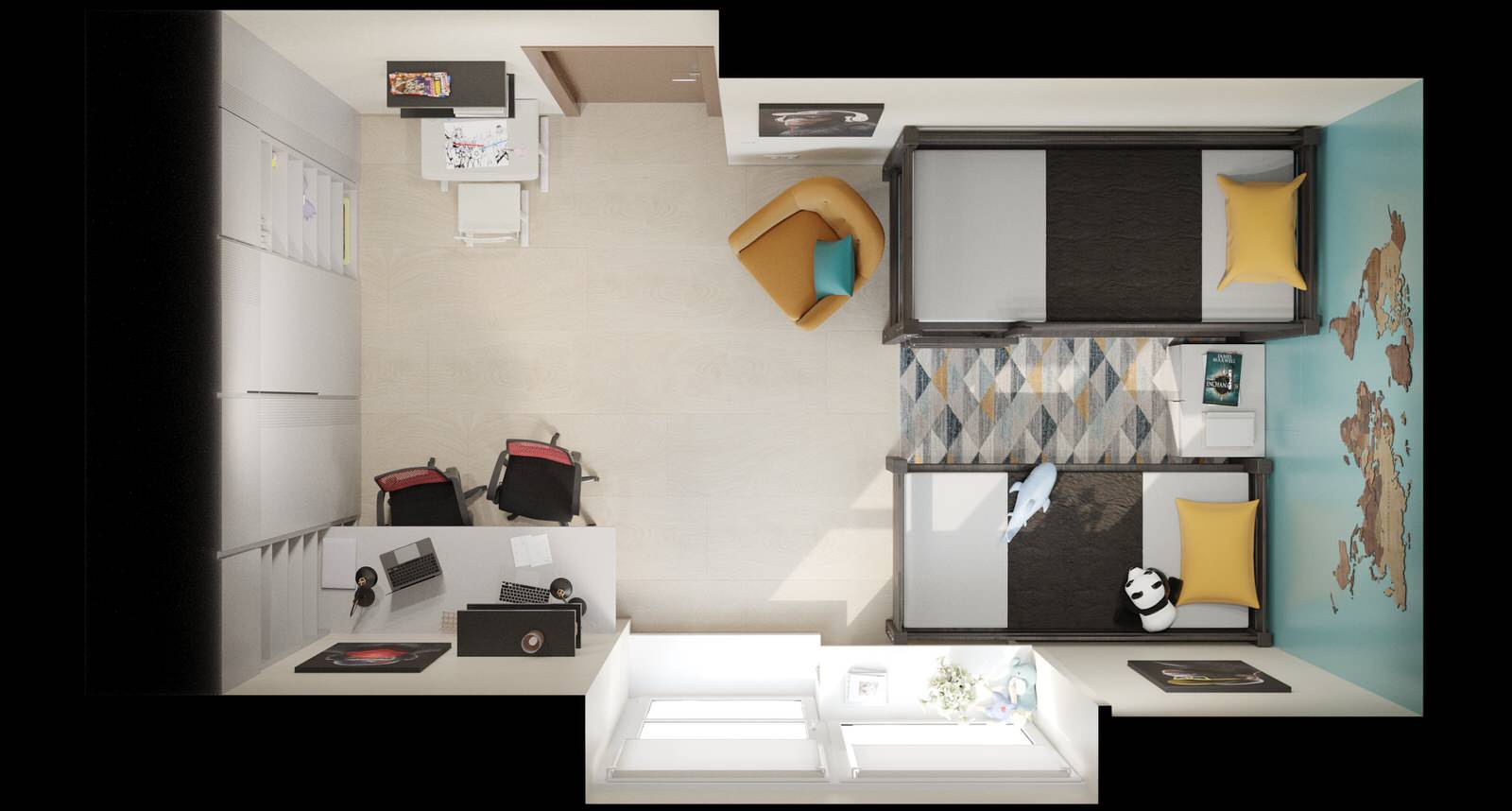 Обложка проекта: Детская для 3-х мальчиков