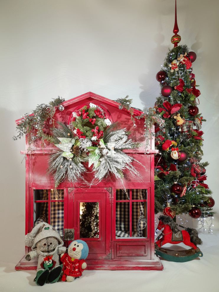 Рождественский домик для игрушек