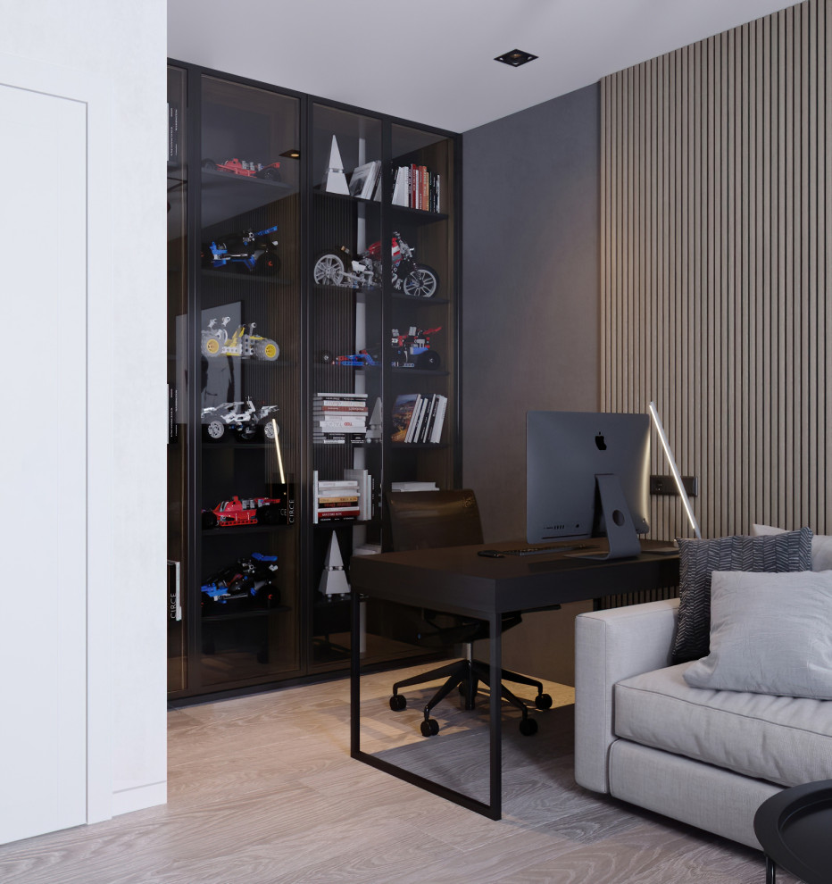 Квартира в спокойной цветовой гамме с нотками брутальности