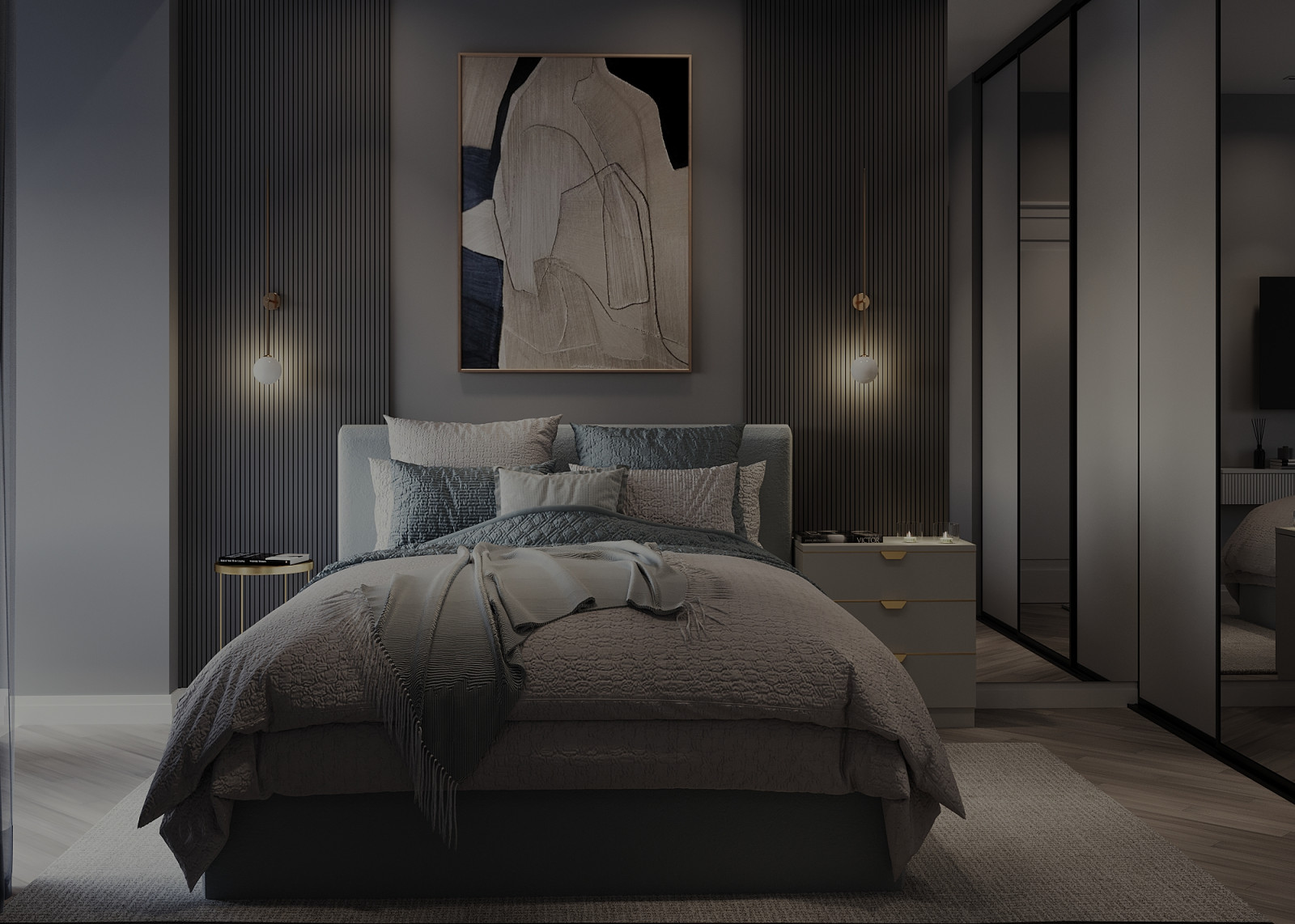 ЖК Статус г. Иваново, Дизайн-проект квартиры 47 м2, Спальня