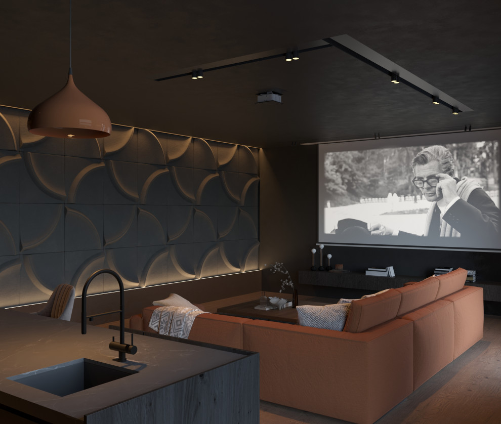 Обложка проекта: Scandinavian style kitchen-living room