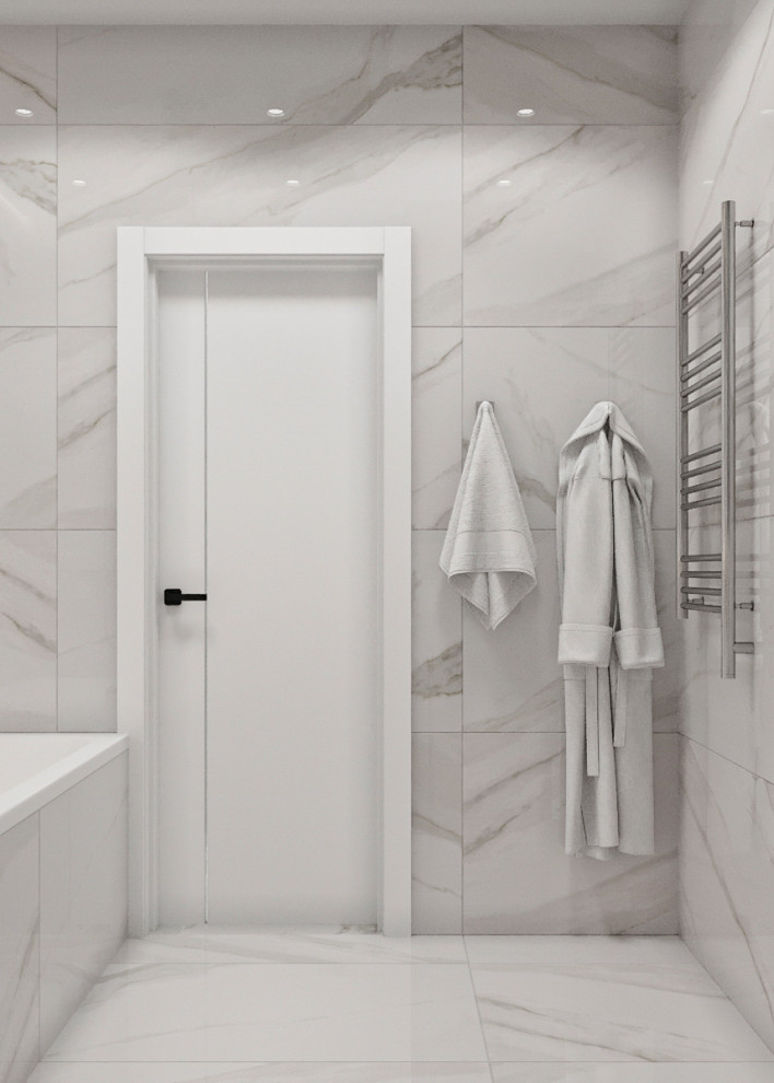 Квартира с современной гостиной с отсылками к ар-деко. Проект 2022 года