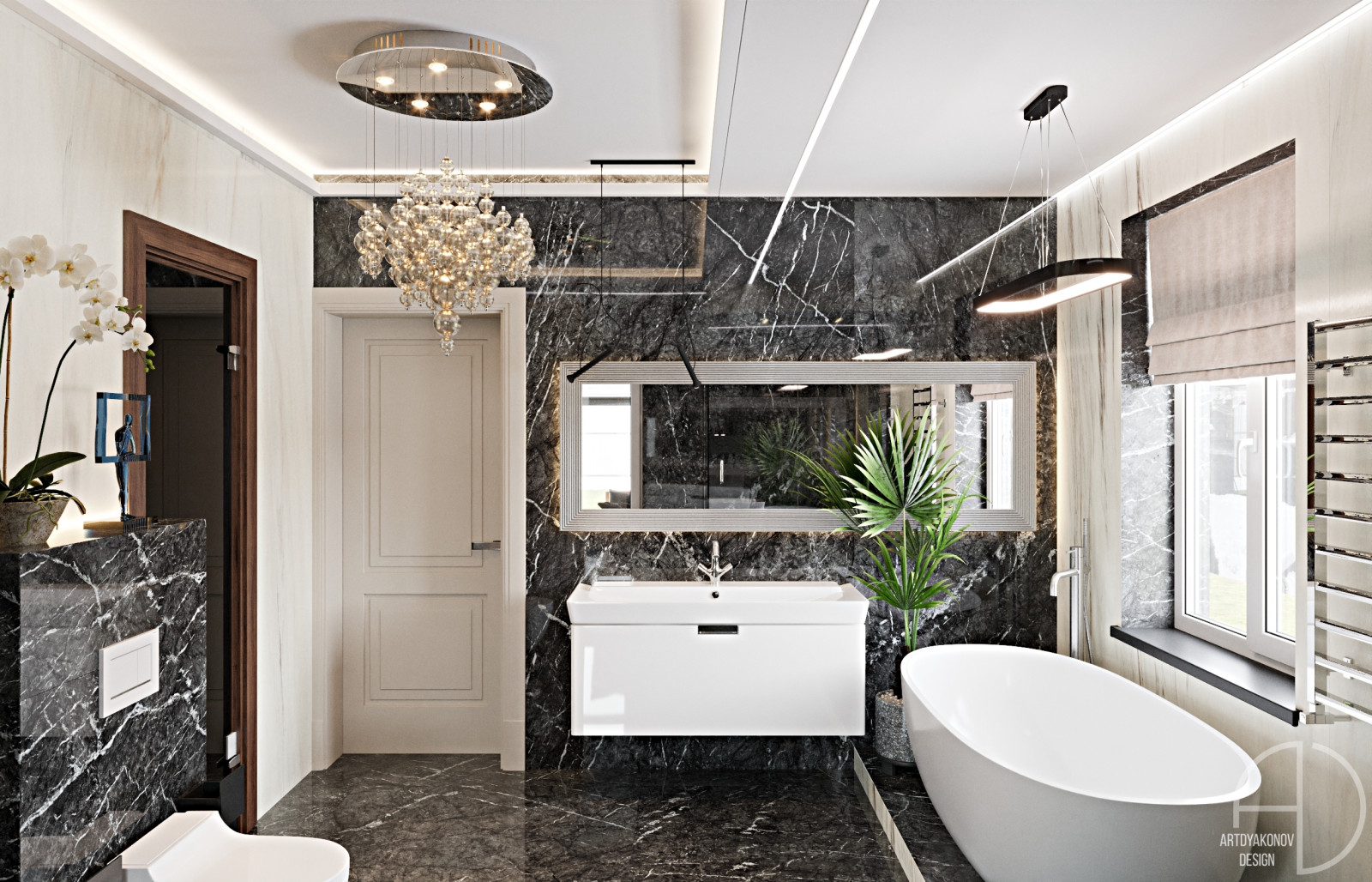 Дизайн интерьера загородного дома. Поселок Зеркальный 250 м2