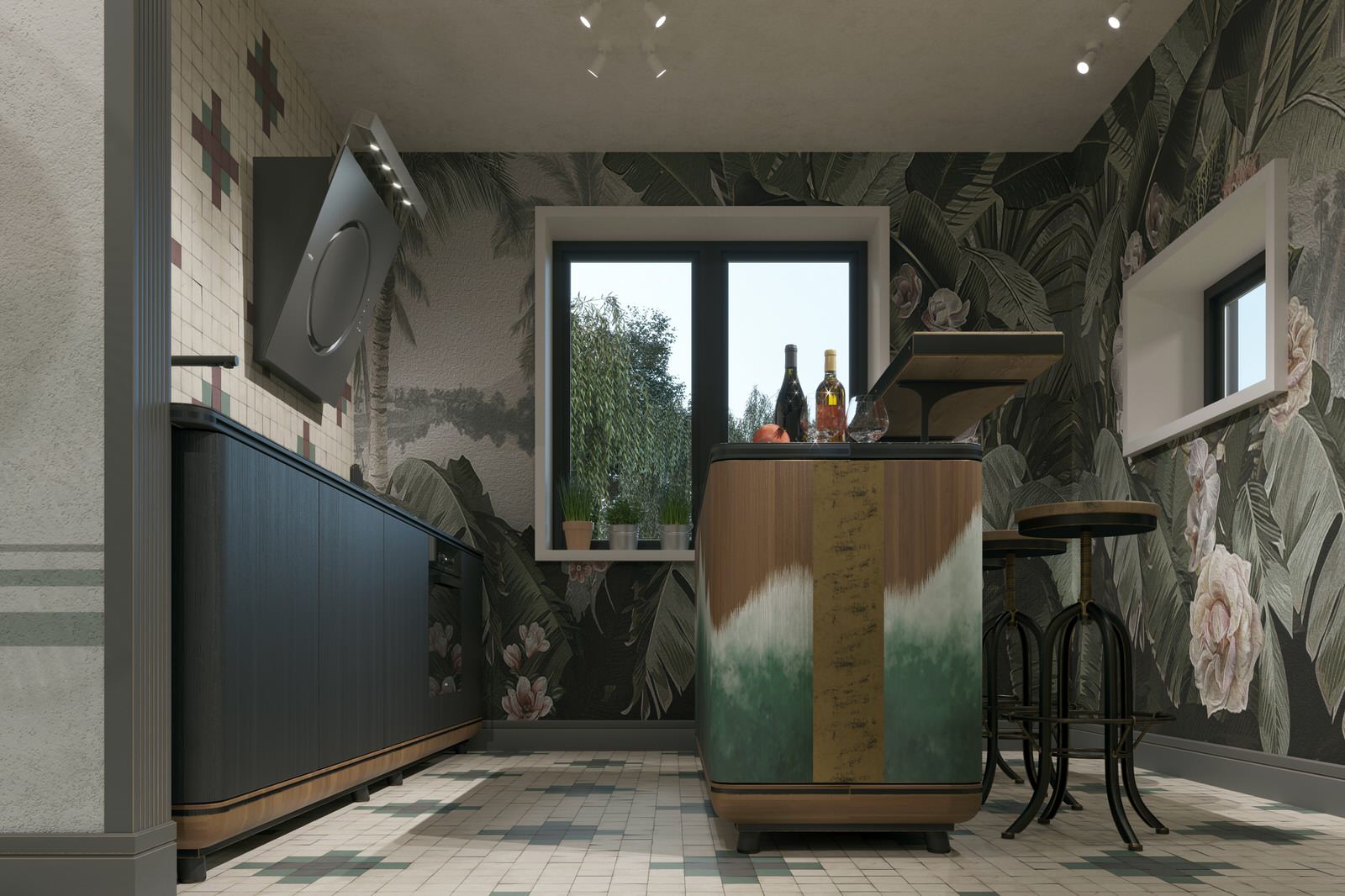 Загородный дом в Царевщине, интерьер в стиле лофт