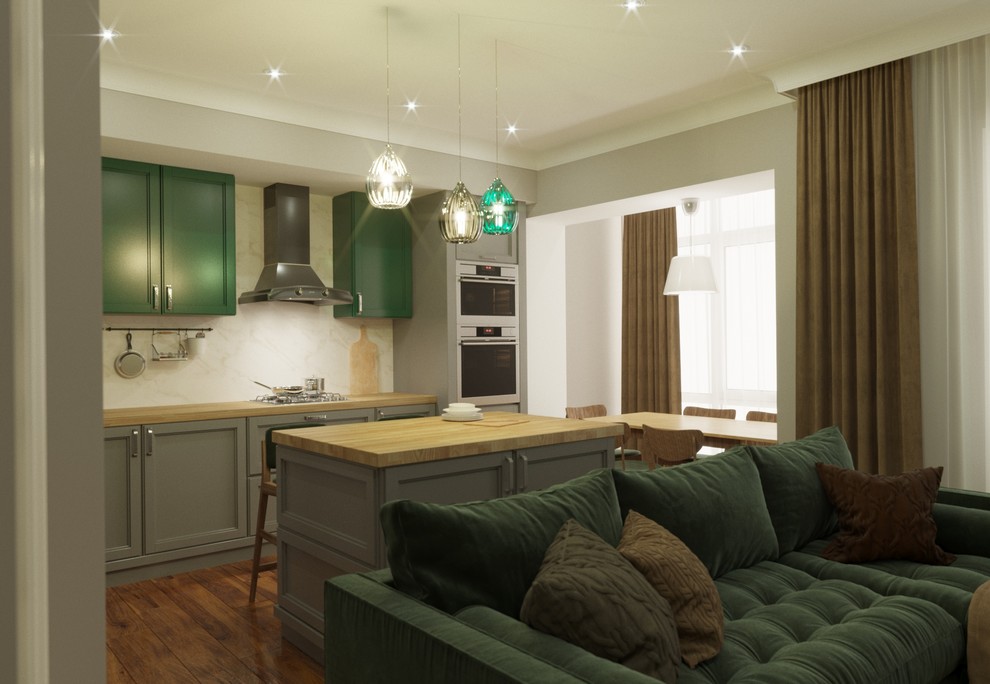 Обложка проекта: Гостиная в ЖК на Советской