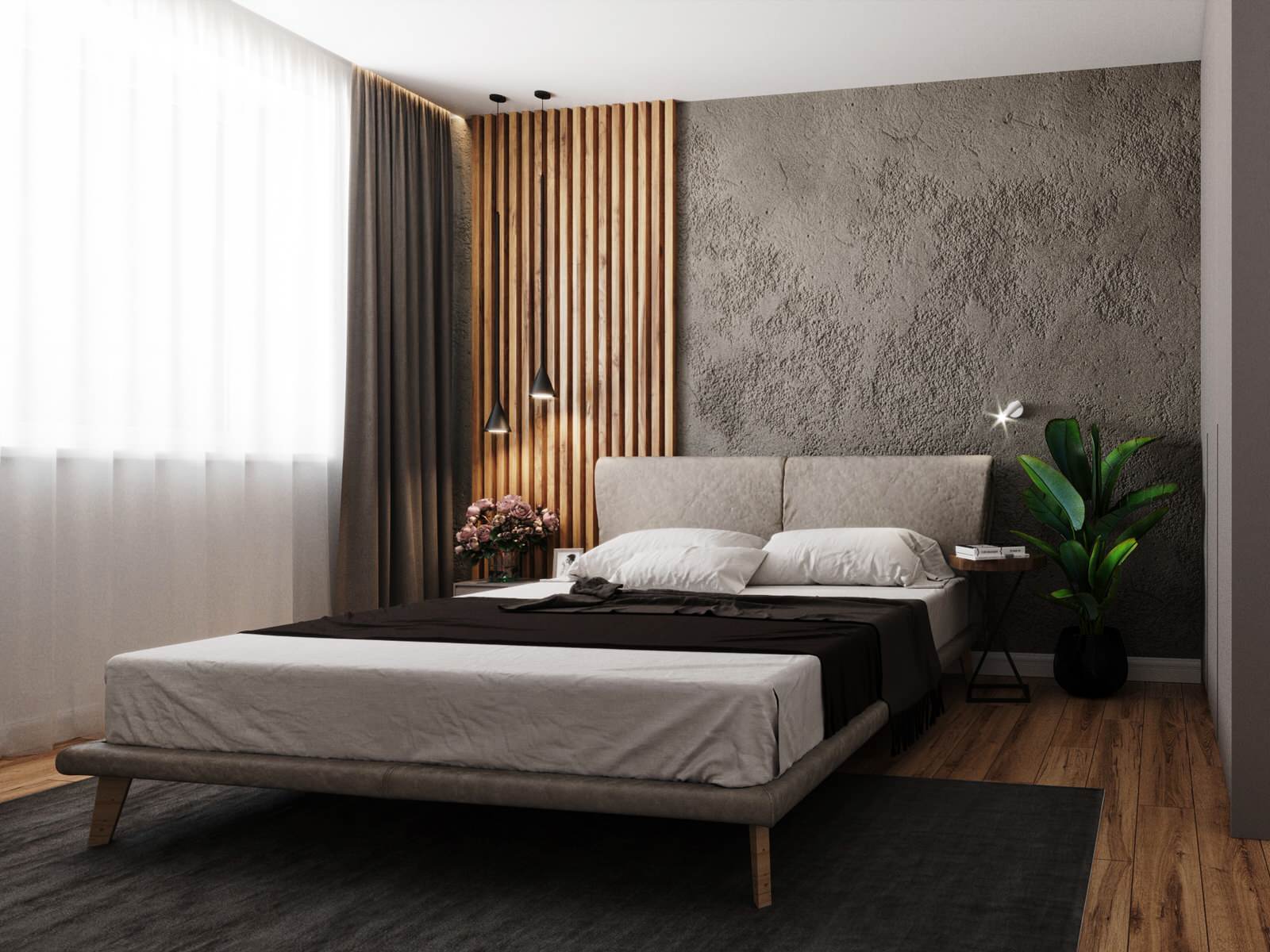 Обложка проекта: Визуализация спальни и коридора