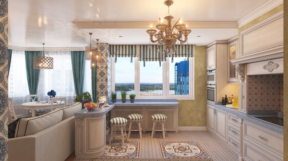 Кухня-столовая в ЖК 7 небо