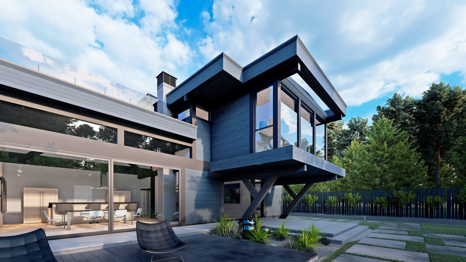 Дом Альпенхаус: фахверк в современном стиле