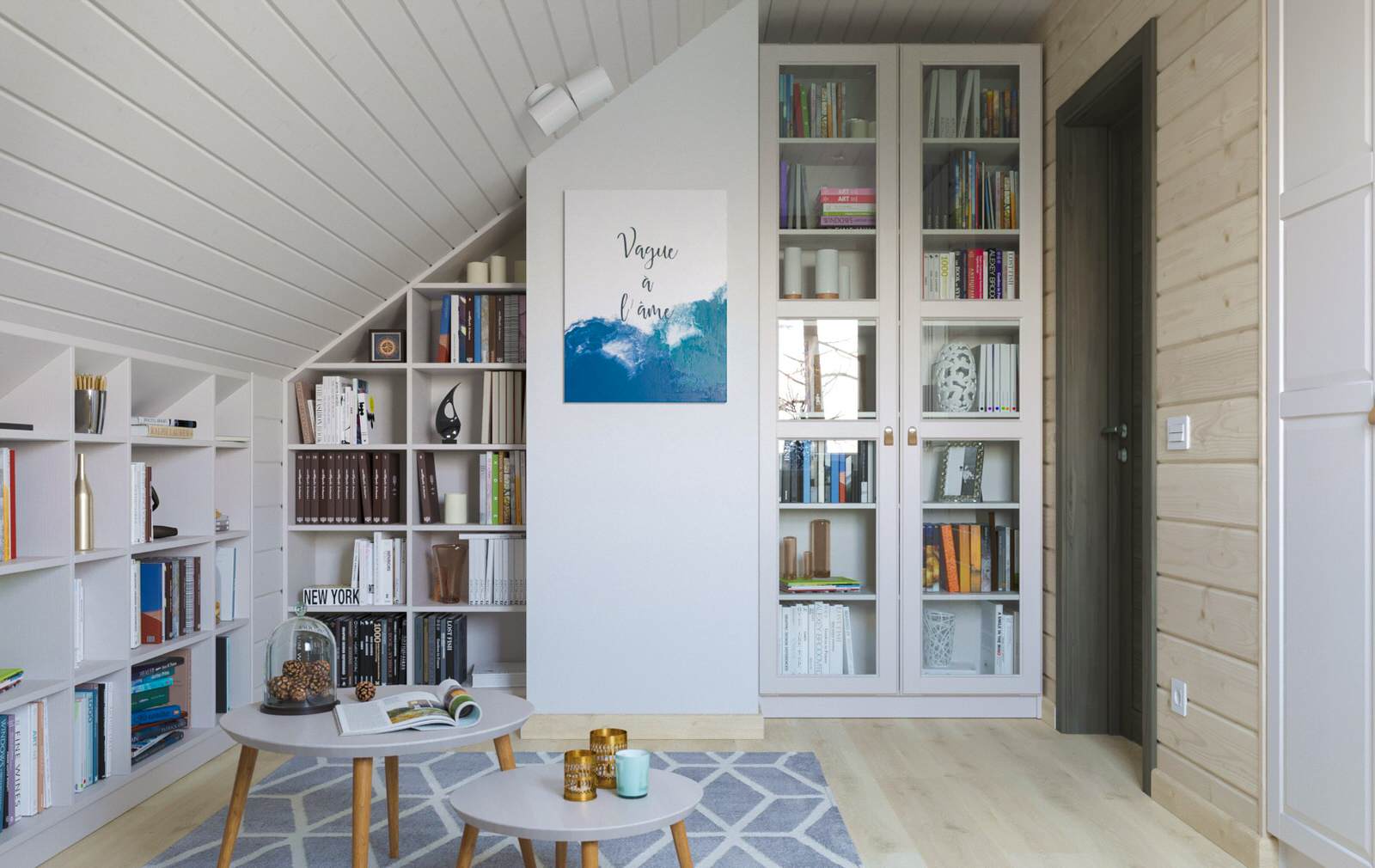 Мансардный этаж в сканди стиле