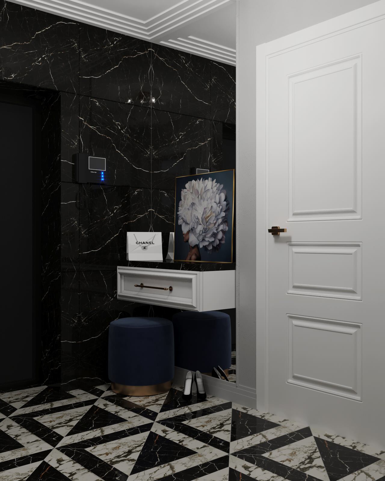 Дизайн проект однокомнатной квартиры в ЖК "Европейский" г. Тюмень