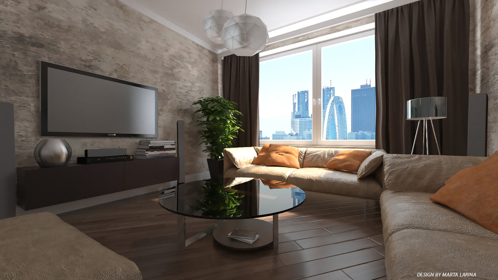 Обложка проекта: Эскиз лаундж-зоны квартиры