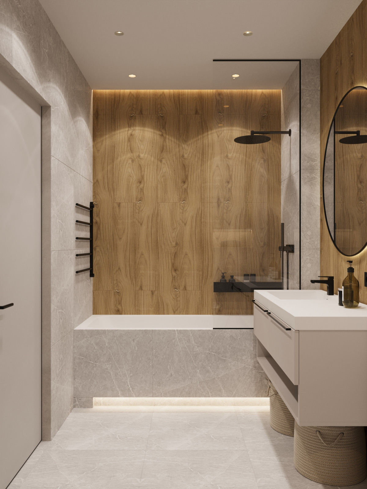 Обложка проекта: Дизайн интерьера санузла в квартире  ЖК "Брусника"