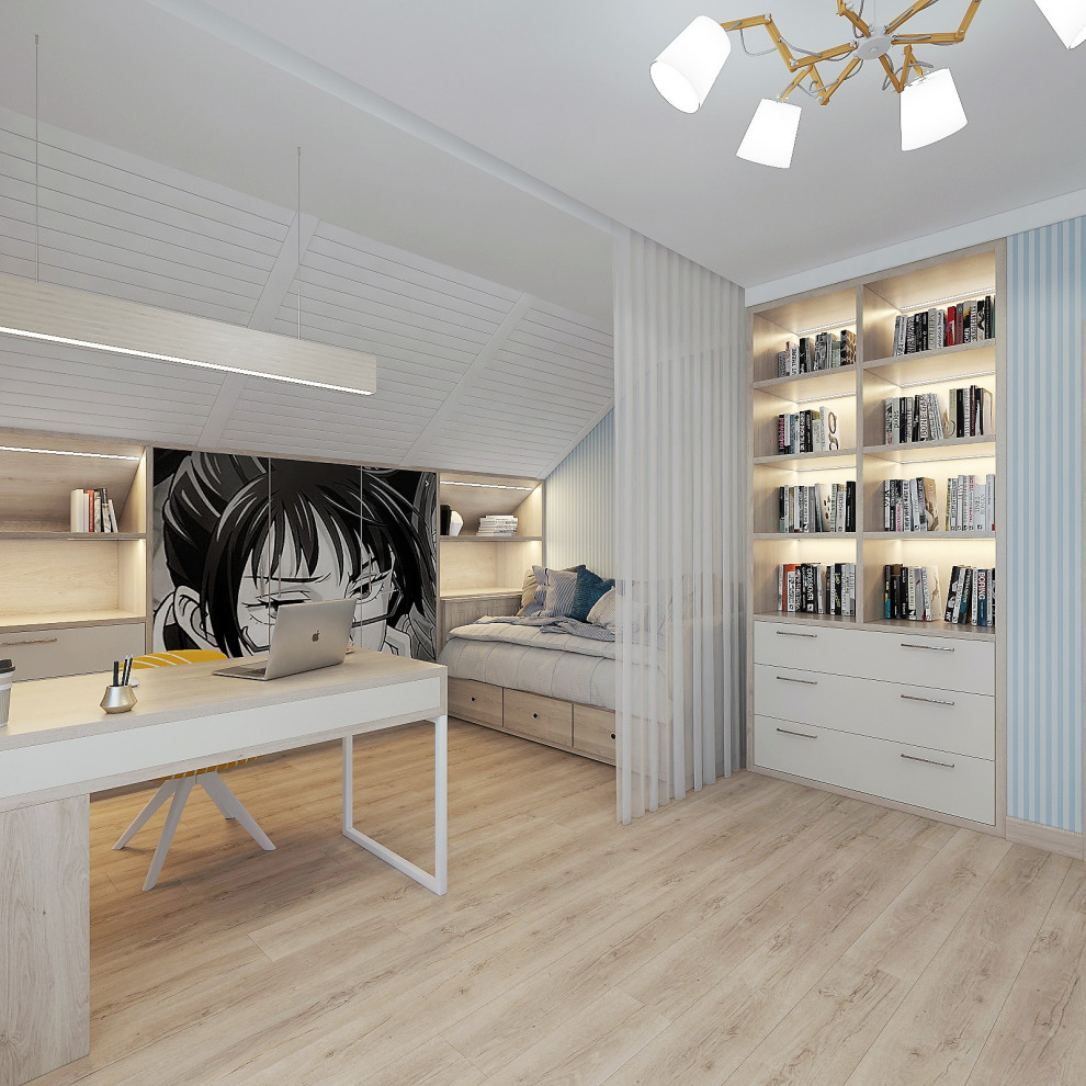 интерьер детсой и взрослой спален